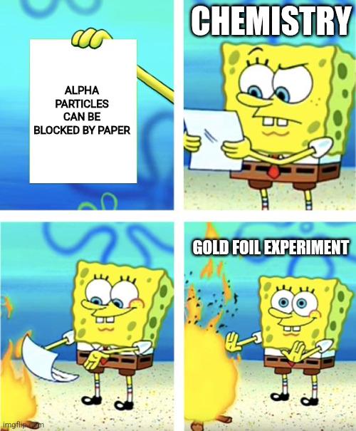 Paper vs. Alpha Particles: SpongeBob's Nuclear Confusion