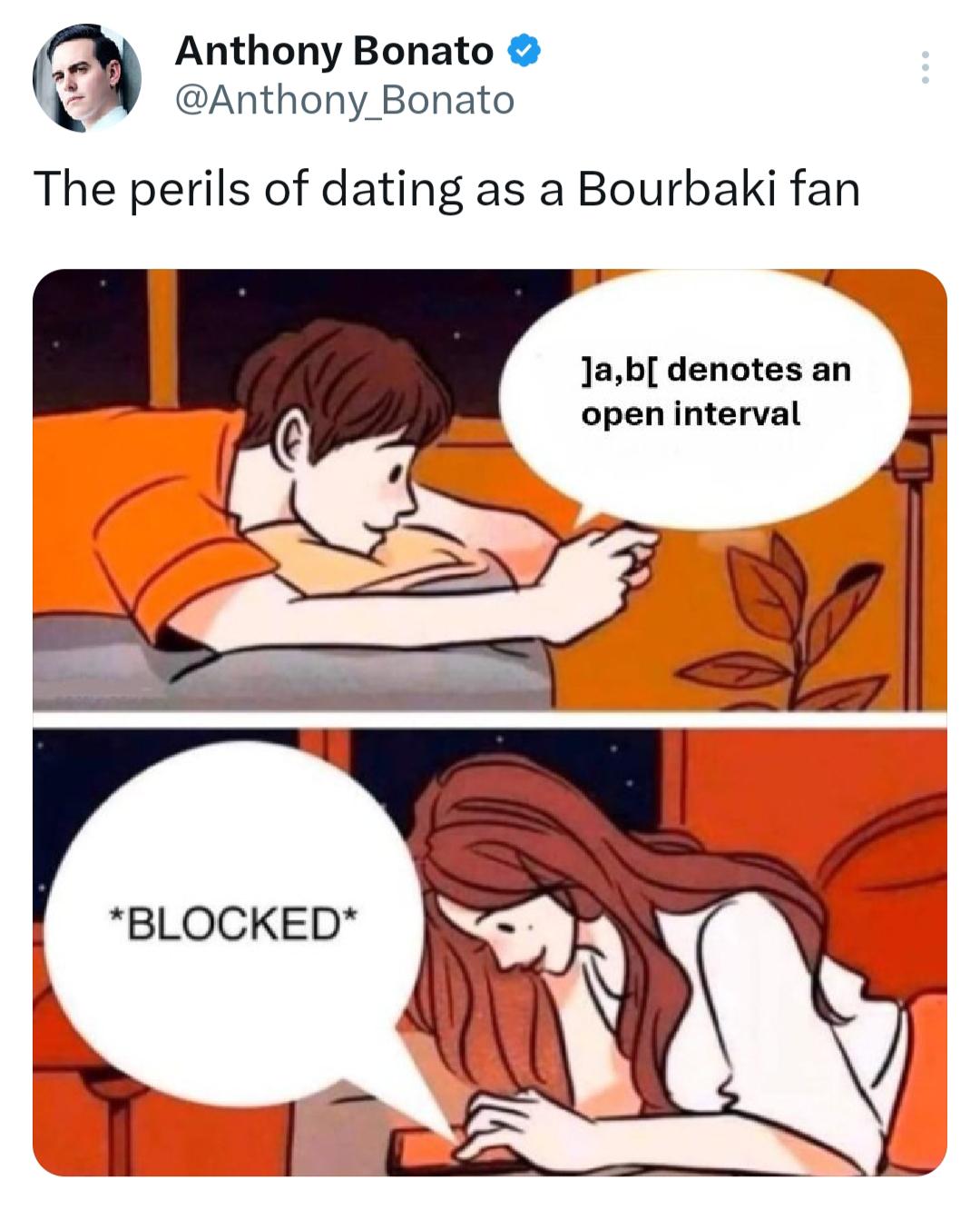 The Perils Of Dating As A Bourbaki Fan