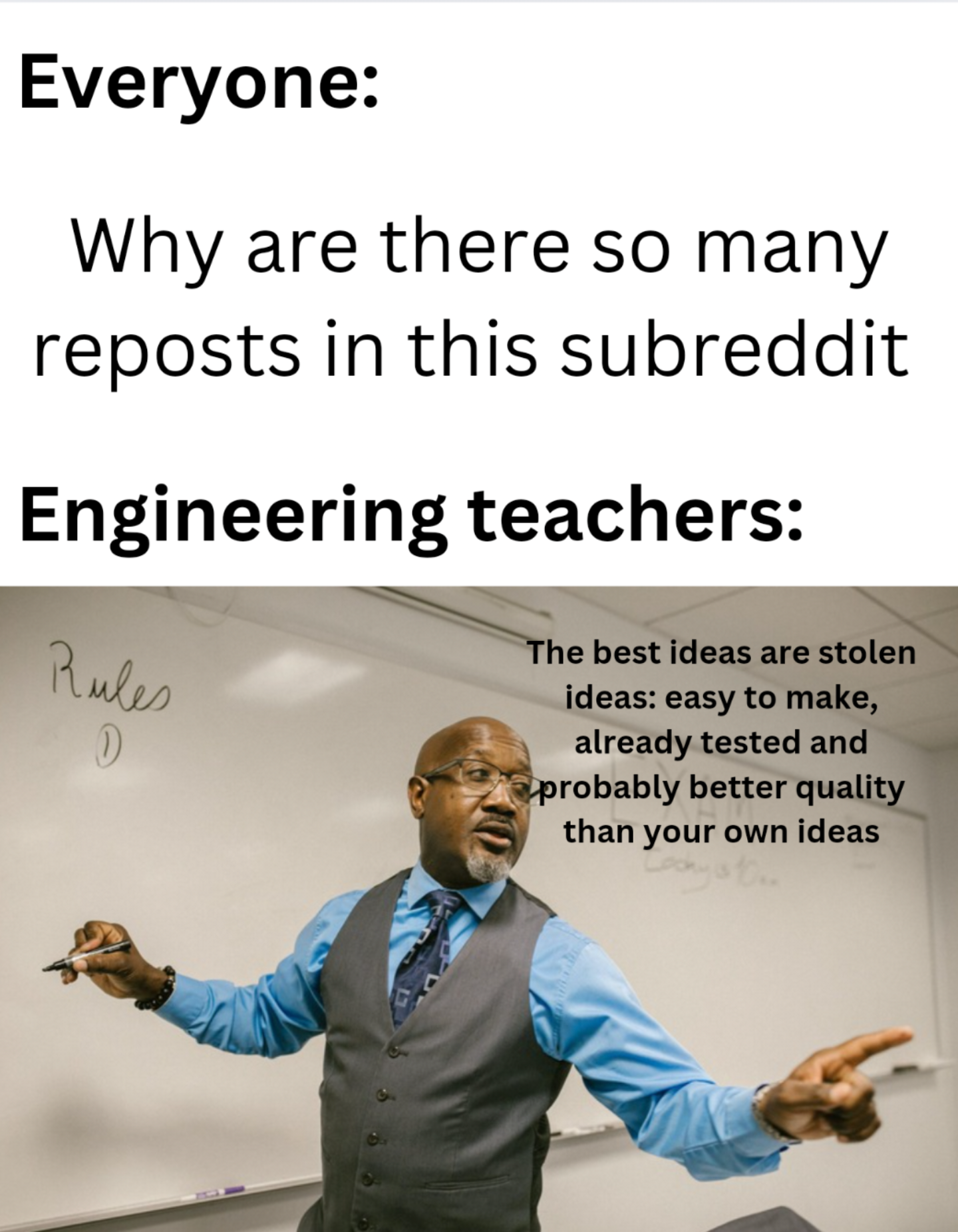 Reposts? I Prefer The Term Efficient Reusing Of A Concept