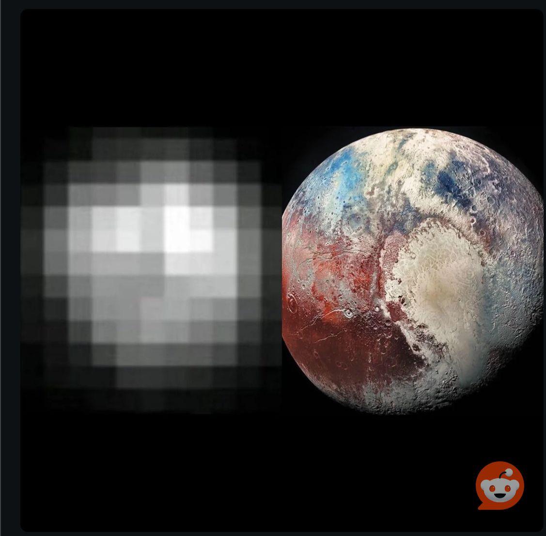 Photos Of Pluto Taken 25 Years Apart