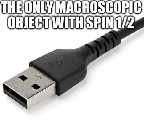 The Only Macroscopic Object With Spin 1/2
