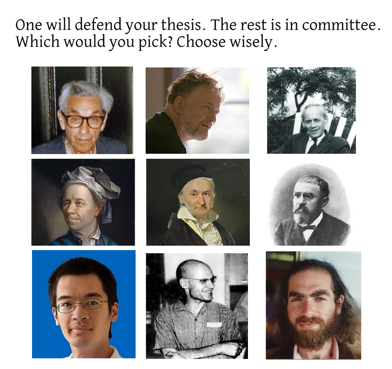 The Academic Hunger Games: Choose Your Defender