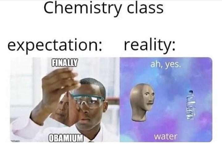 Chemistry Class: Expectations Vs. Reality