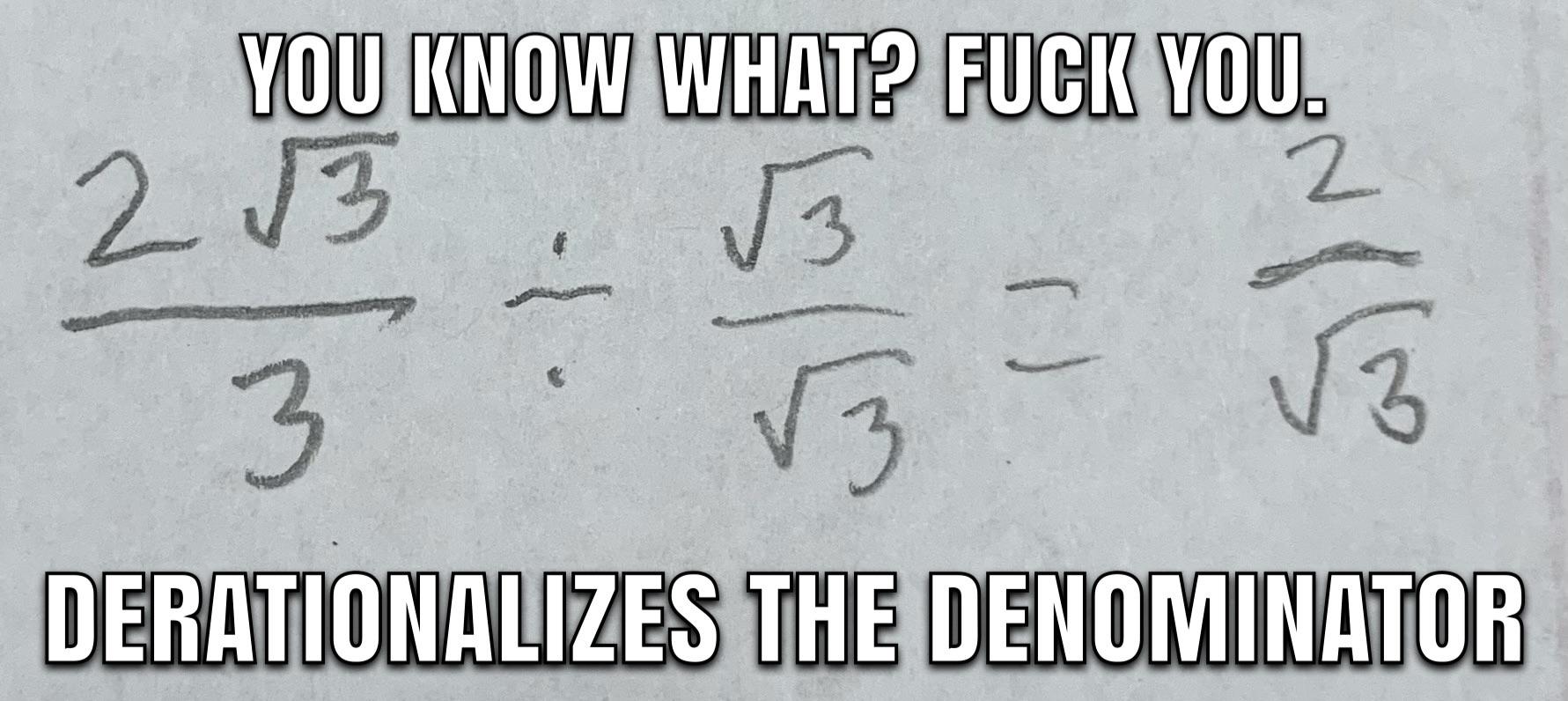 Mathematical Anarchy At Its Finest