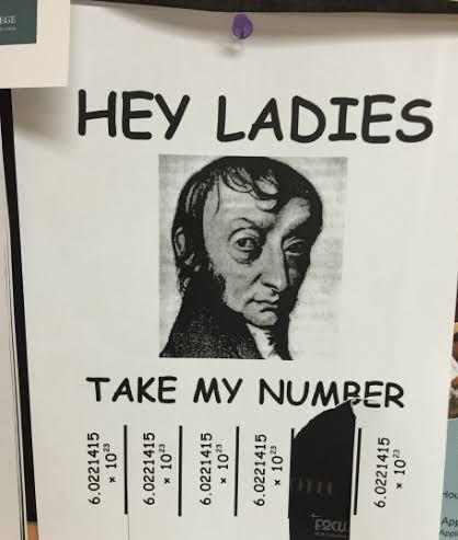 Avogadro's Number: The Original Pickup Line