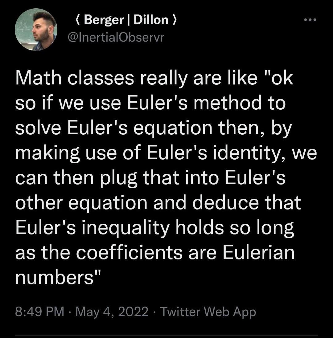 The Euler Universe: When One Mathematician Takes Over The Entire Curriculum