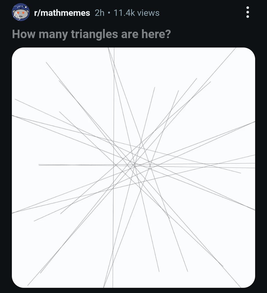 Counting Triangles: The Geometry Problem From Hell