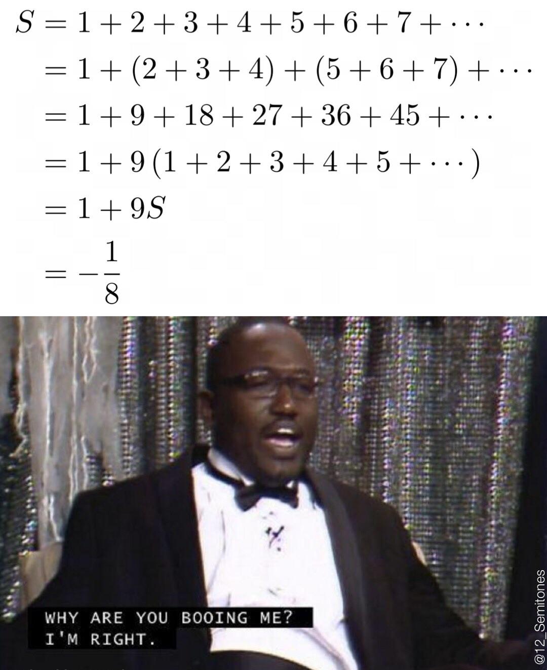 The Sum Of All Natural Numbers Is Definitely Not -1/12