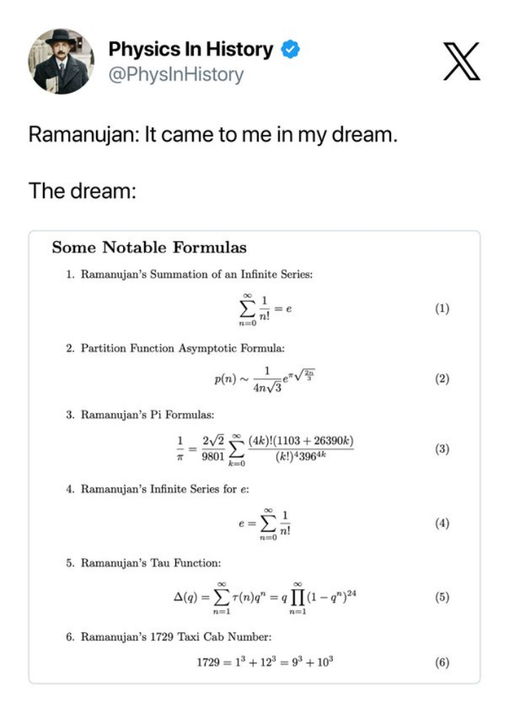 Mathematical Dreams And Divine Equations