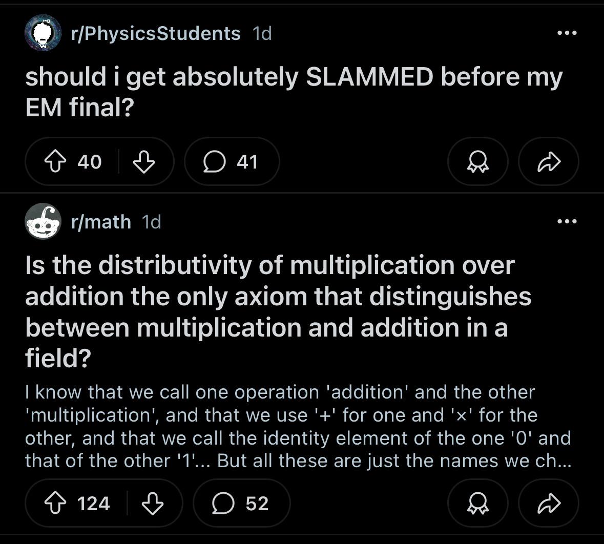 Physics Vs Math: Two Flavors Of Academic Pain