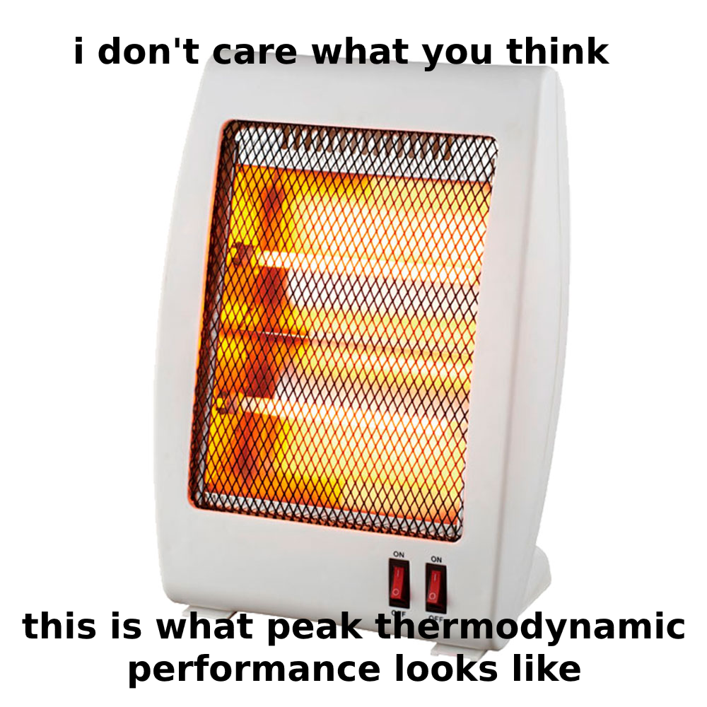 Ideal Thermal Machine Doesn't Care What You Think