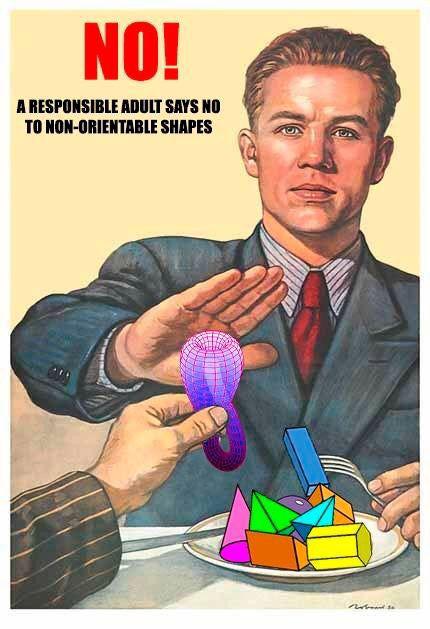 Just Say No To Non-Orientable Shapes