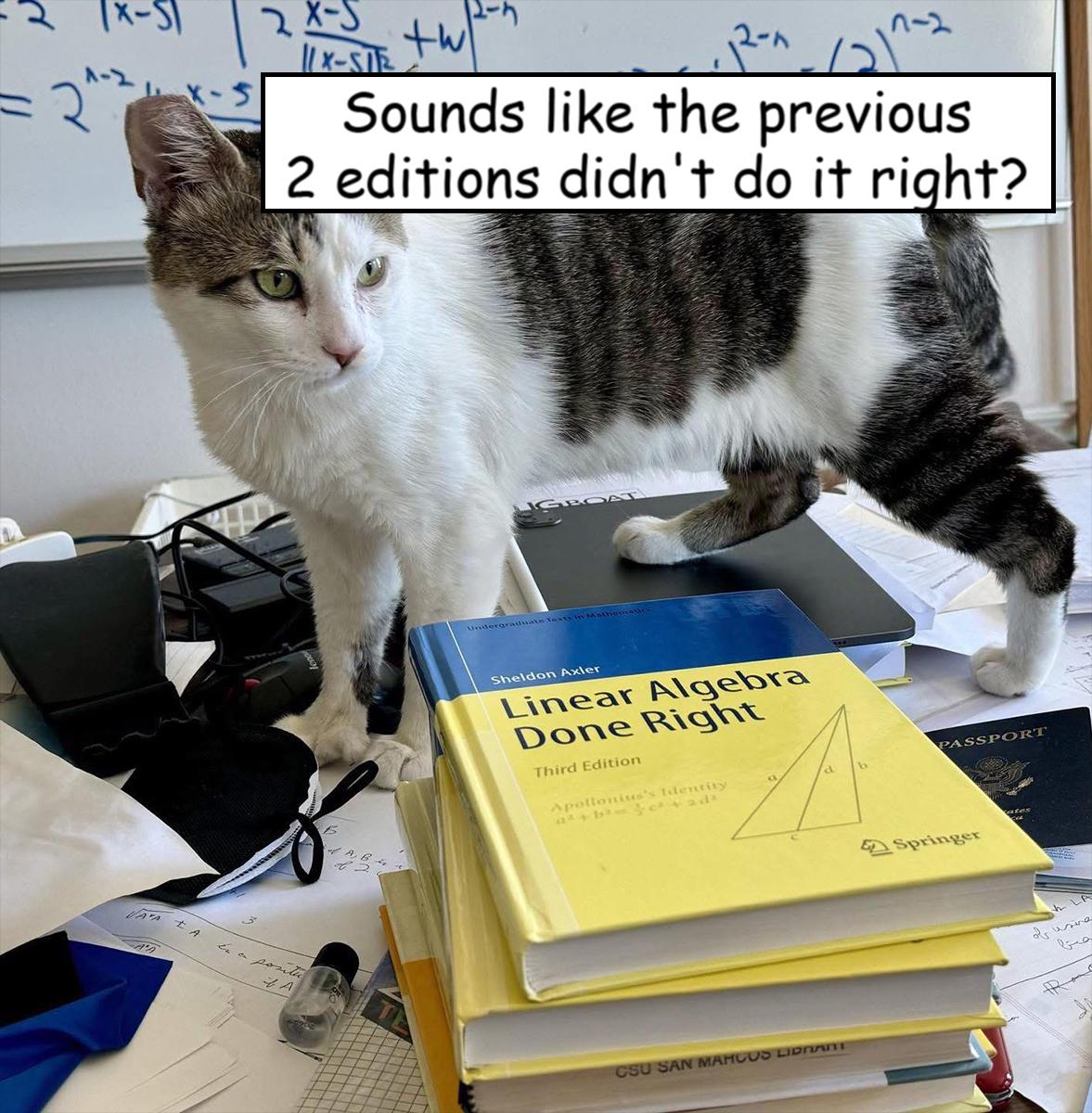 Linear Algebra Done Right... Eventually
