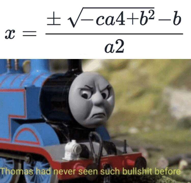 Cursed Quadratic Formula