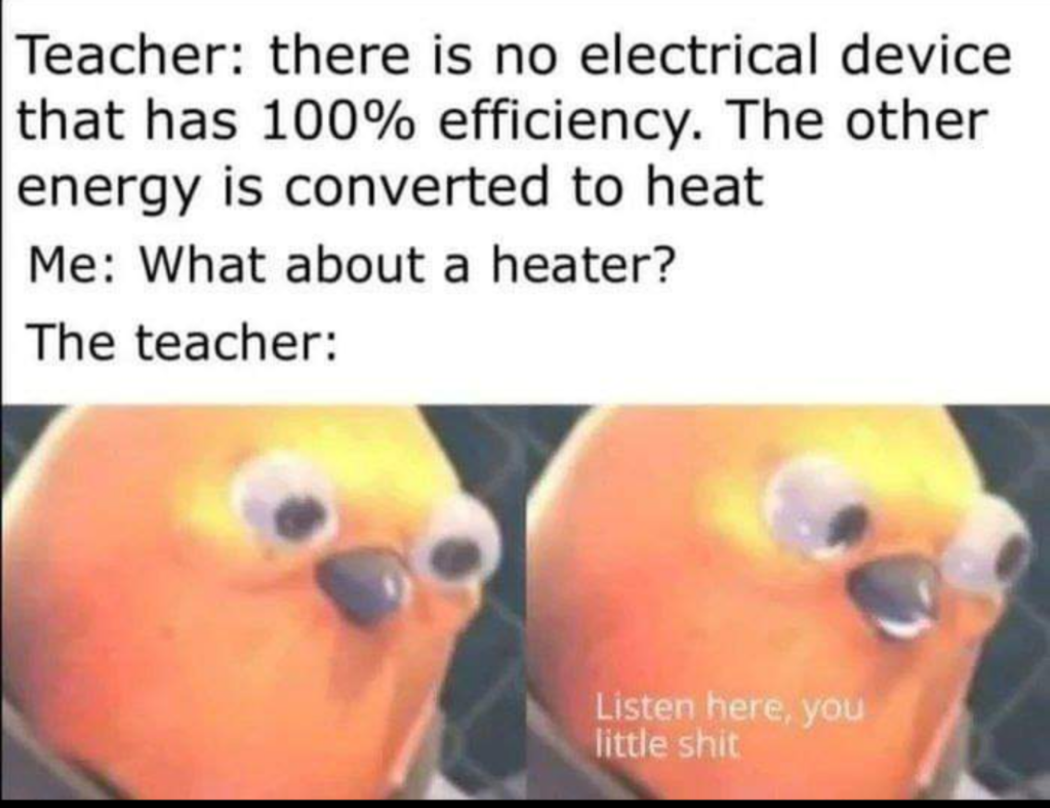 Thermodynamics Doesn't Care About Your Clever Comeback