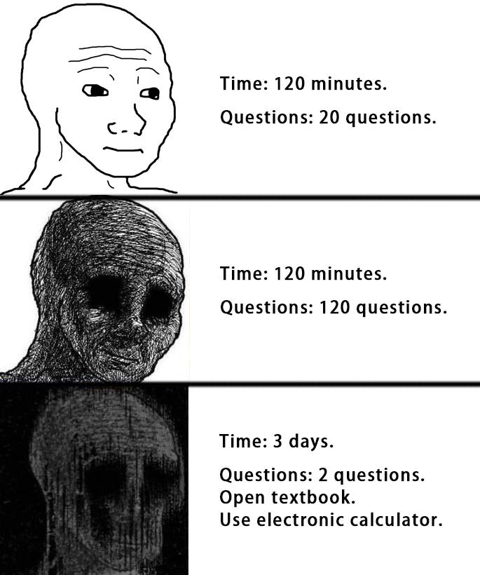 The Worst Exams Are Those With All Aids Allowed