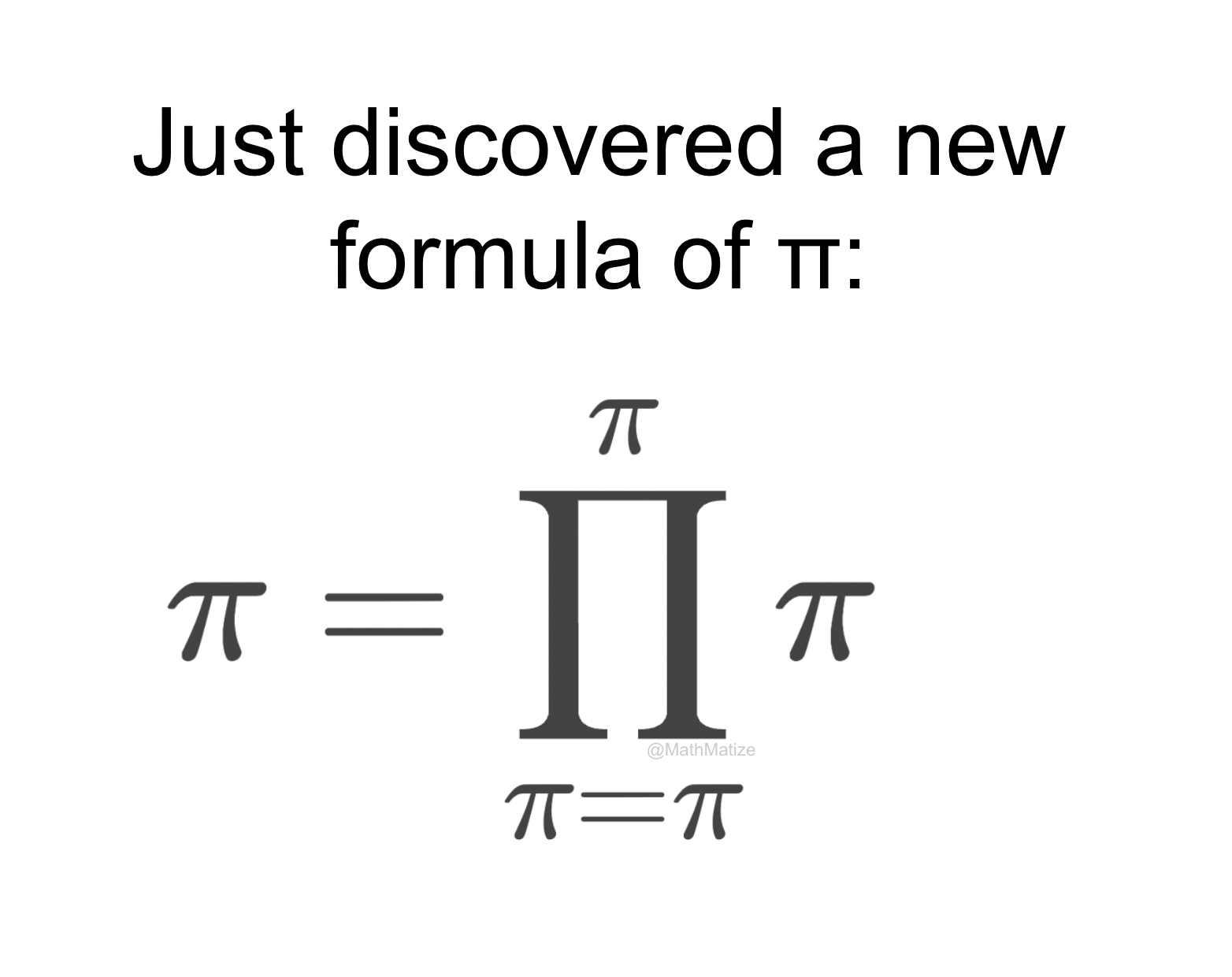 Pi Equals Pi, Who Knew?