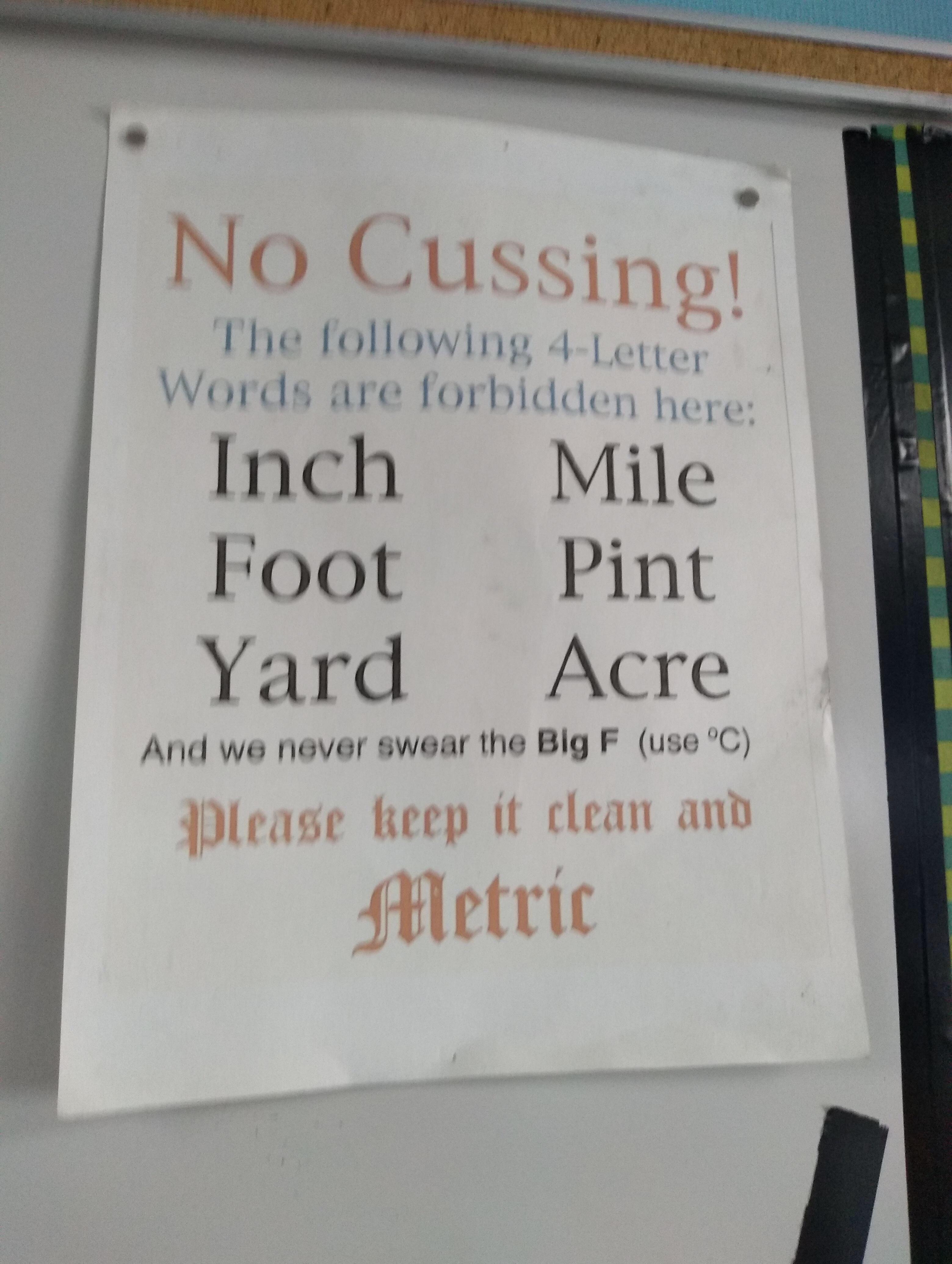 Metric System: Where Imperial Units Are Actual Profanity