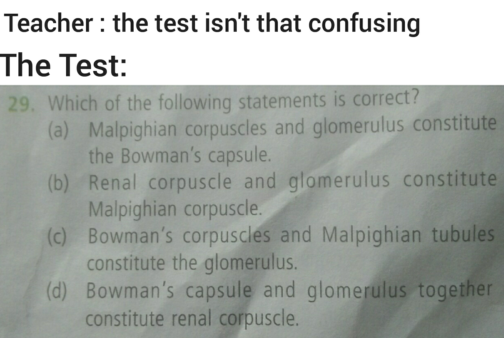 The Kidney Catastrophe Test