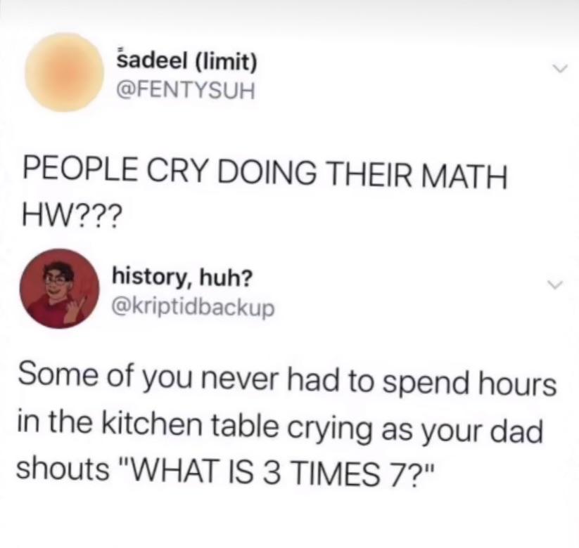 The Multiplication Table Trauma