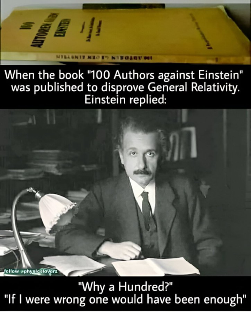 One Vs. A Hundred: Einstein's Savage Comeback