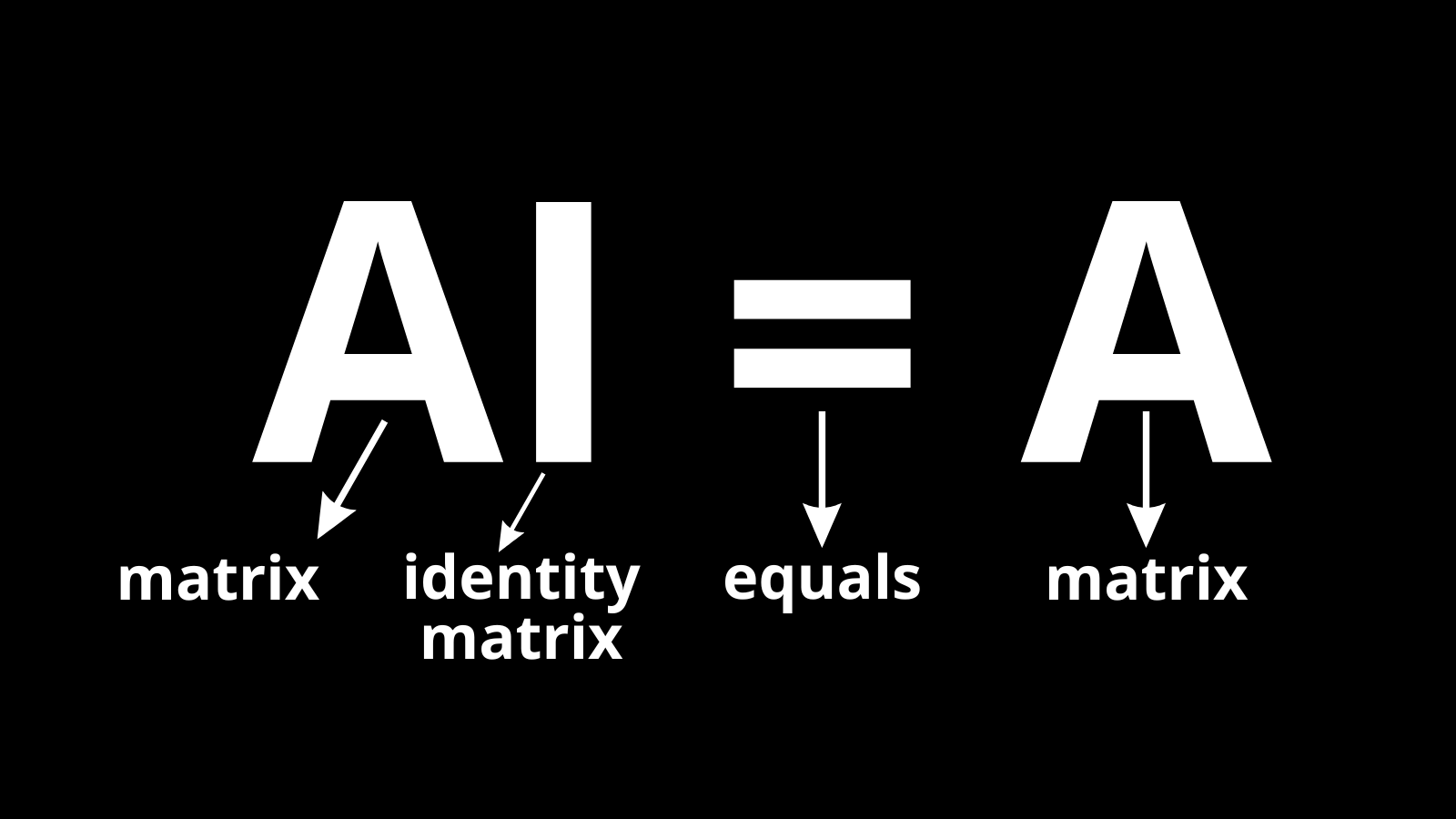 AI = A: The Matrix Identity Crisis