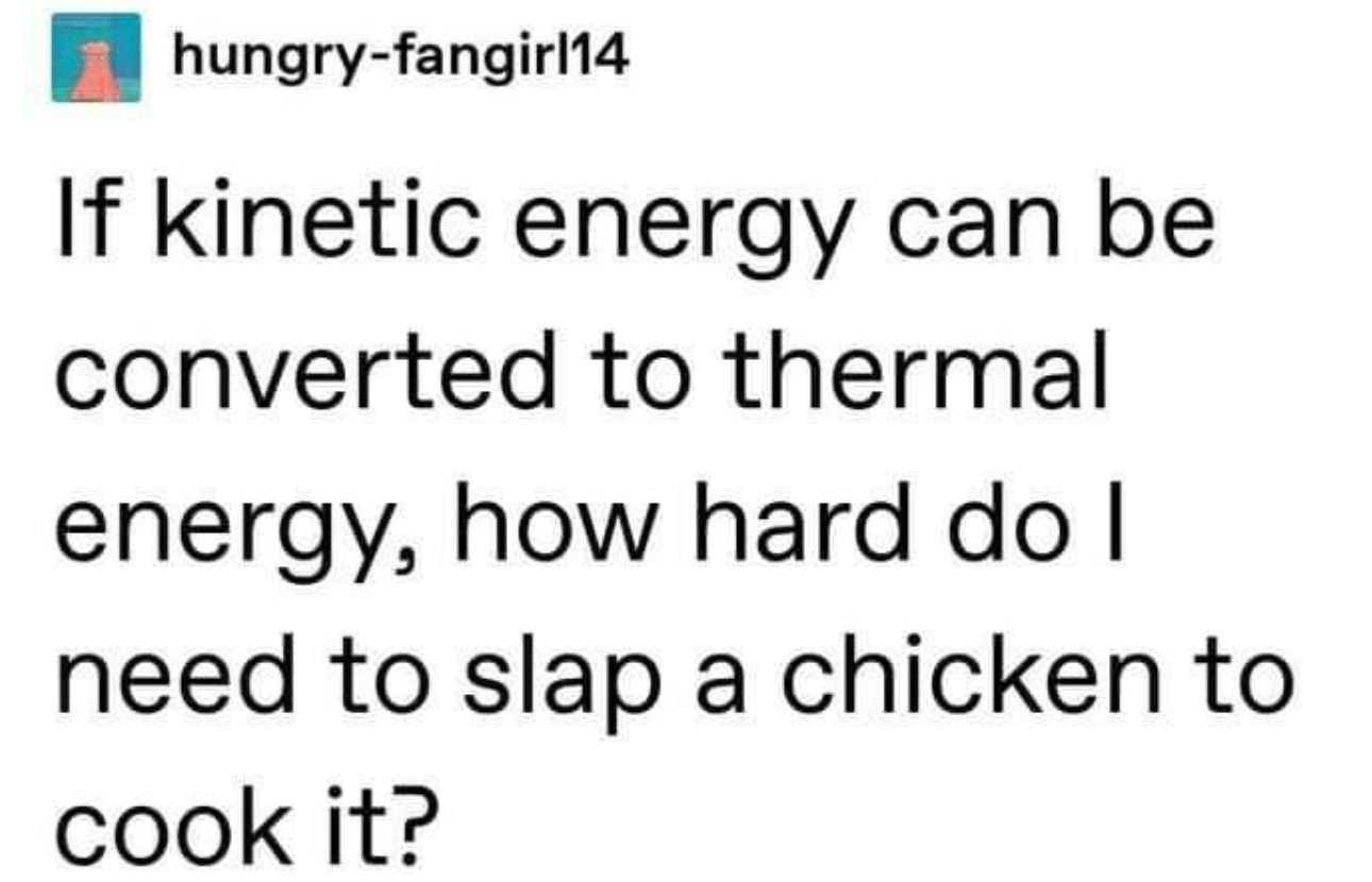The Thermodynamic Chicken Dilemma
