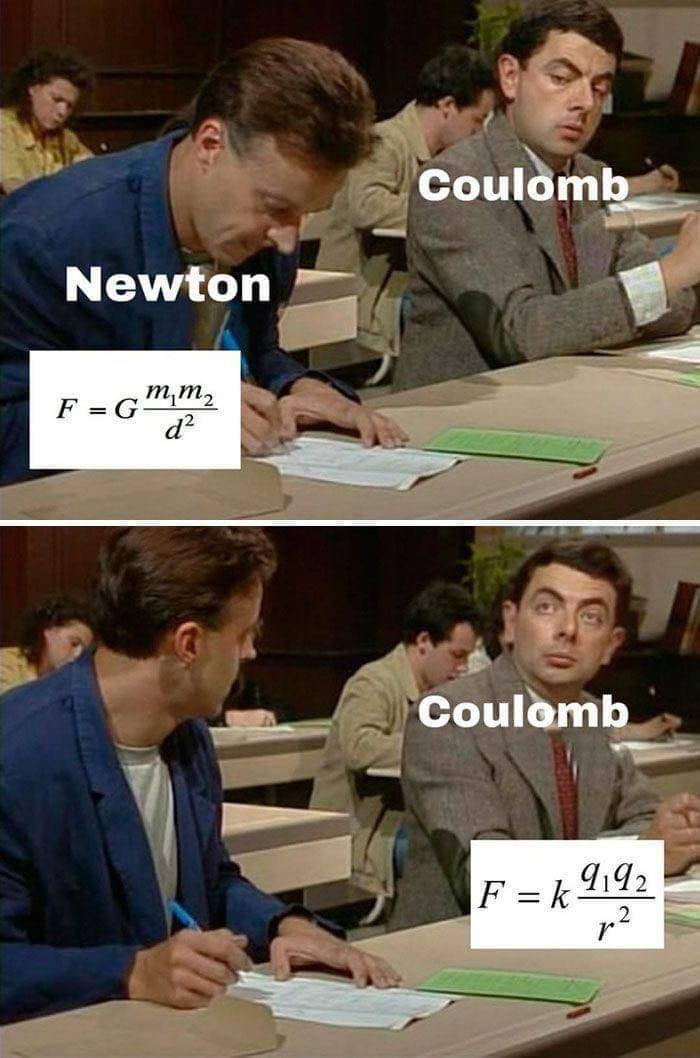 Inverse Square Twins: Newton vs. Coulomb