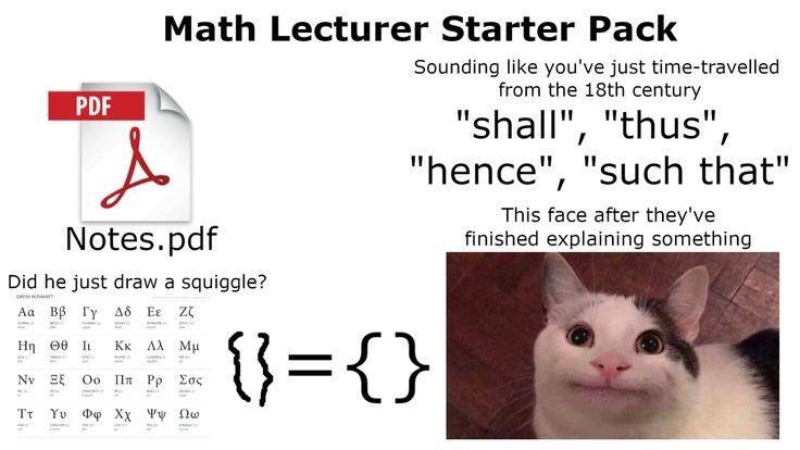 The Math Lecturer Starter Pack