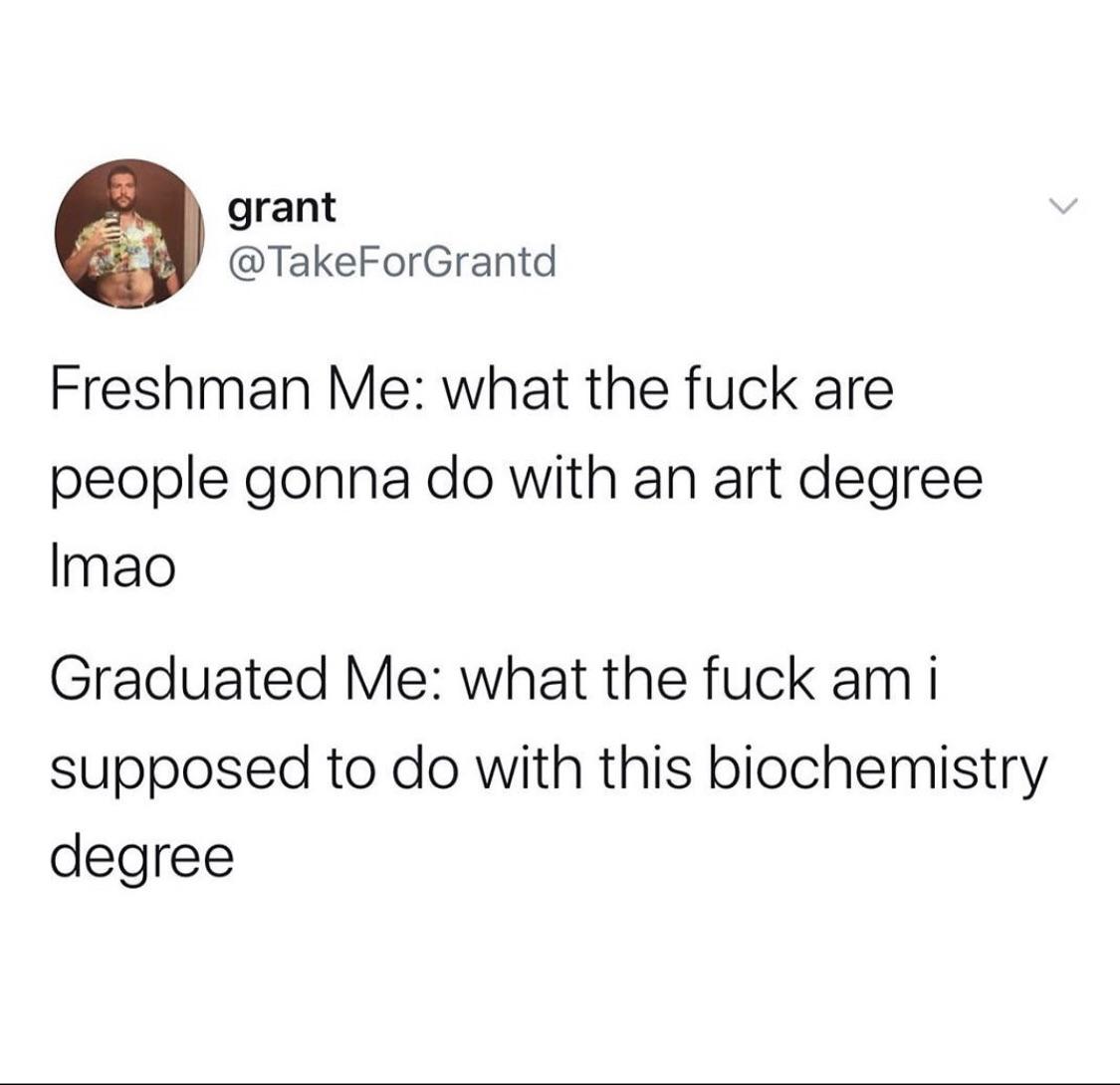 The Biochemistry Degree Paradox
