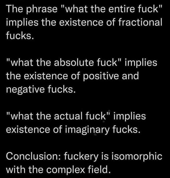 The Mathematical Theory Of Expletives