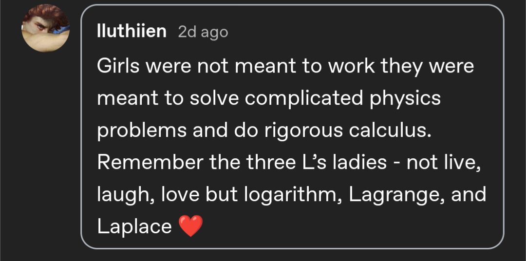 The Three L's Of Mathematical Feminism