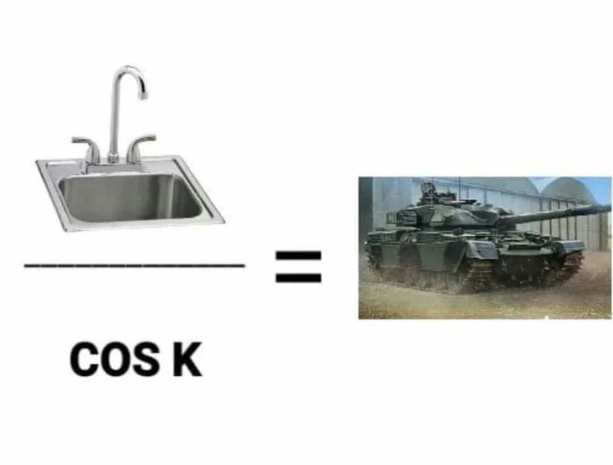 Sink ÷ K = Tank: The Ultimate Trig Pun