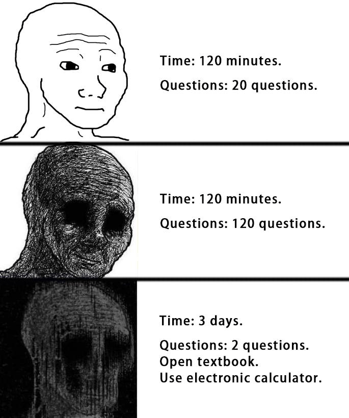 The Worst Exams Are Those With All Aids Allowed