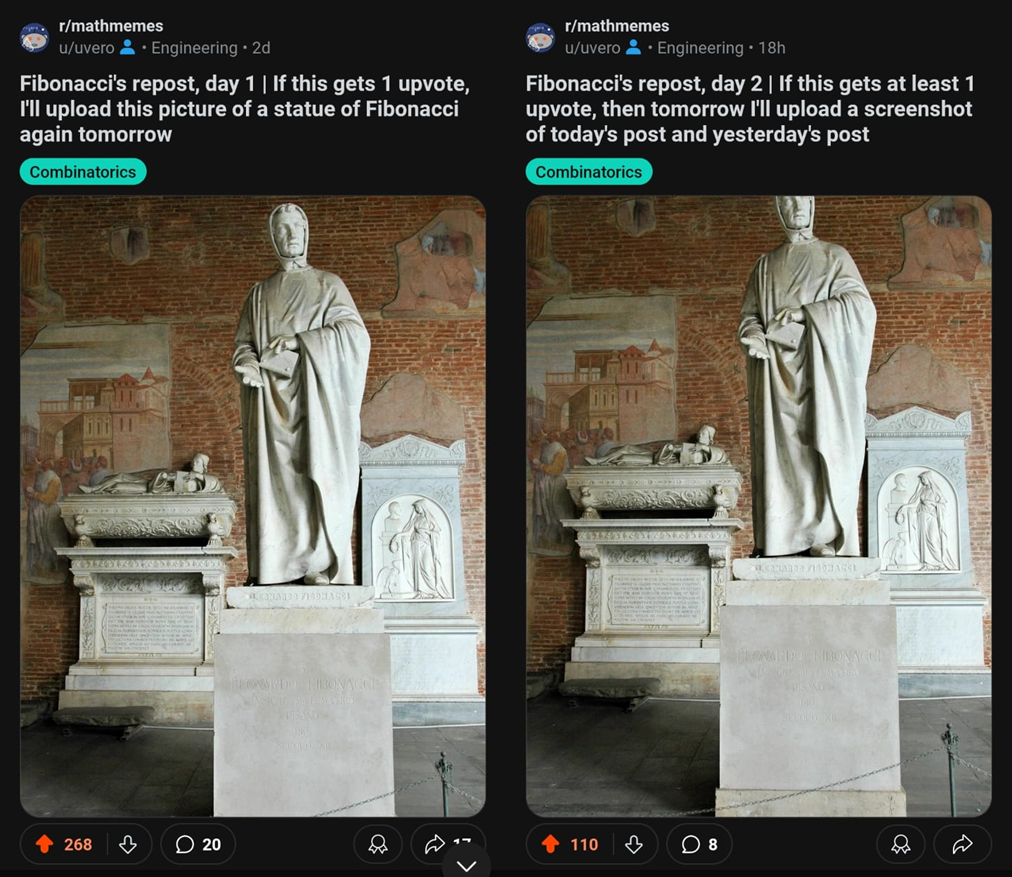 The Recursive Art Of Mathematical Karma Farming