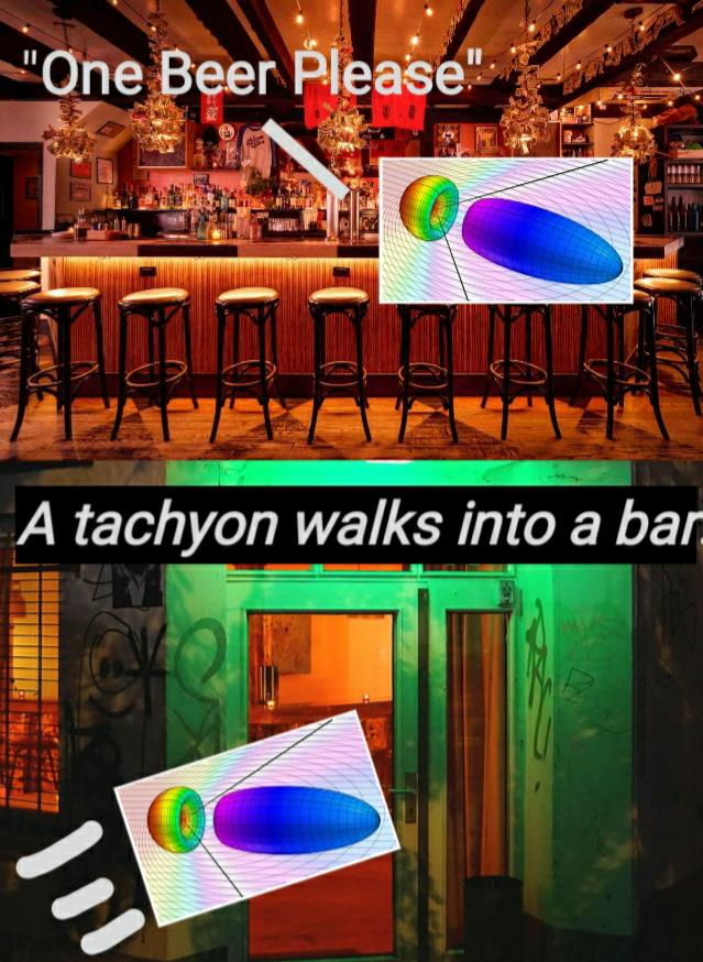 Tachyon Bar Joke: When The Punchline Arrives First
