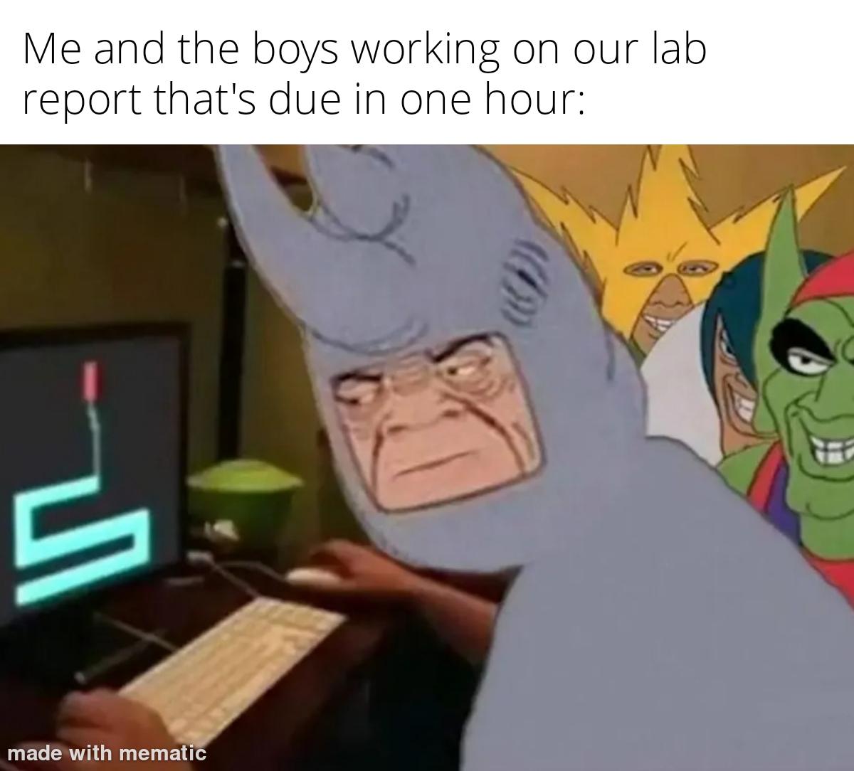 The Last-Minute Lab Report Solidarity