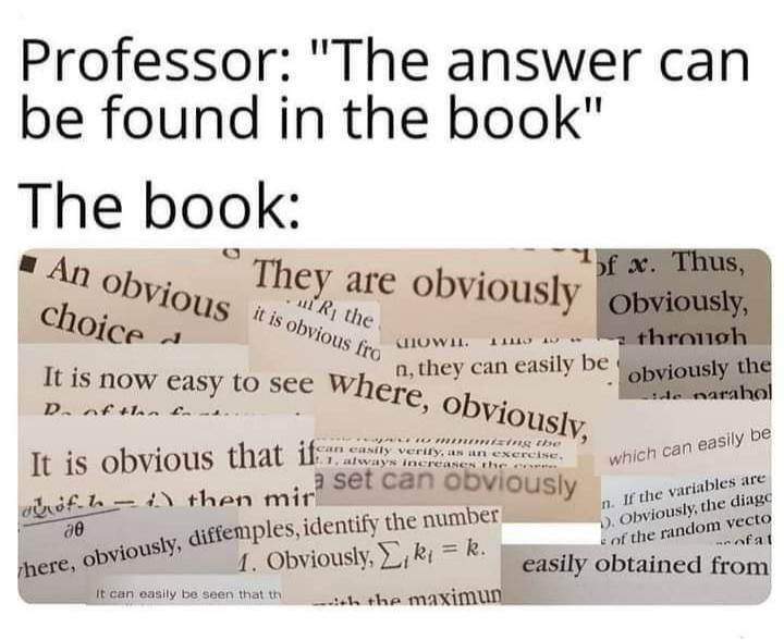 The Myth Of "Obviously" In Textbooks