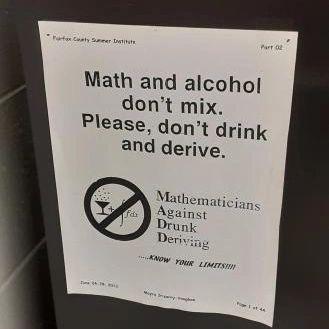 Math And Alcohol Don't Mix