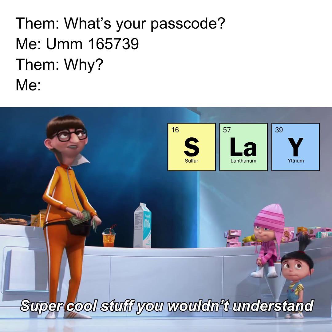 Password Chemistry: Elements Of Security