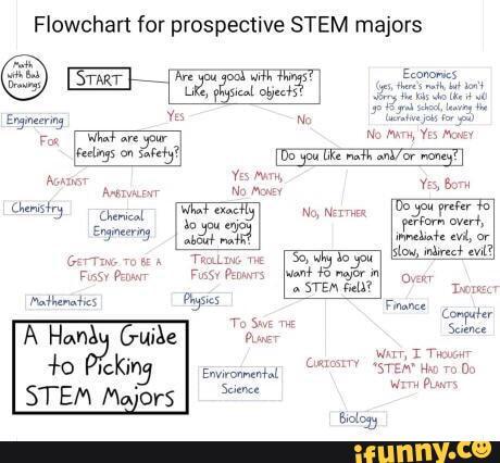 The Brutally Honest STEM Major Flowchart