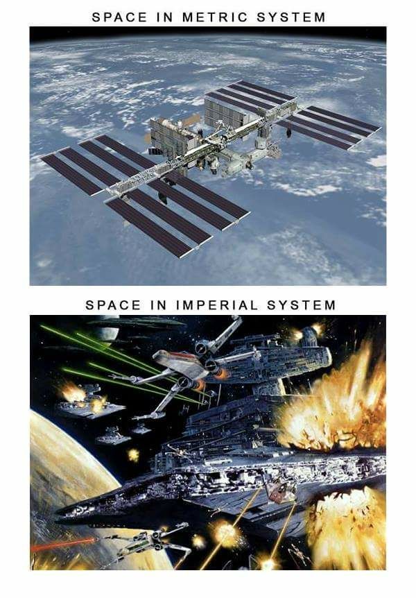 Metric For Science, Imperial For Destruction