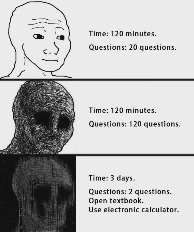 The Worst Exams Are Those With All Aids Allowed