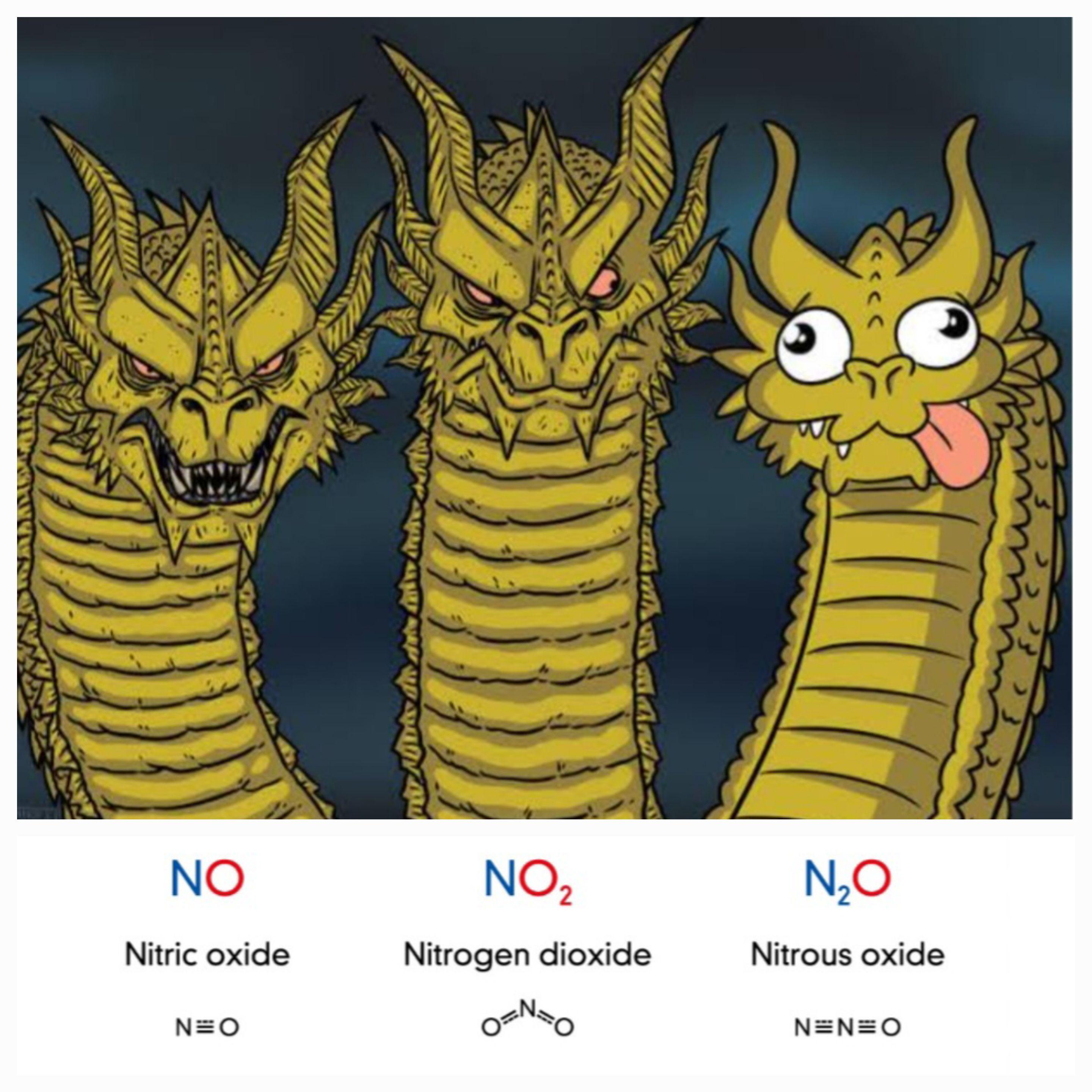 Oxides Of Nitrogen: The Three-Headed Dragon Of Chemistry