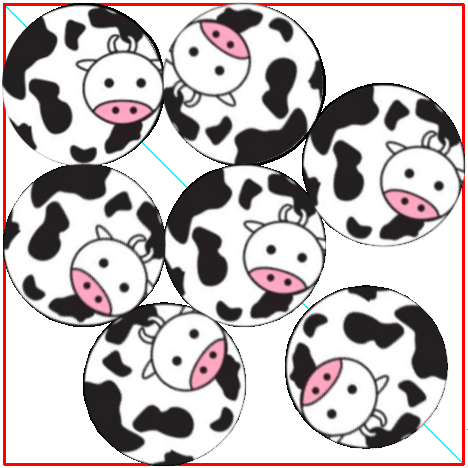The Most Optimal Packing Of N=7 Cows, Assuming That Cows Are Spherical