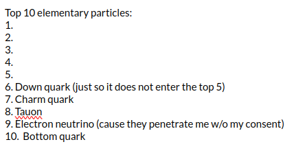 America's Next Top Particle
