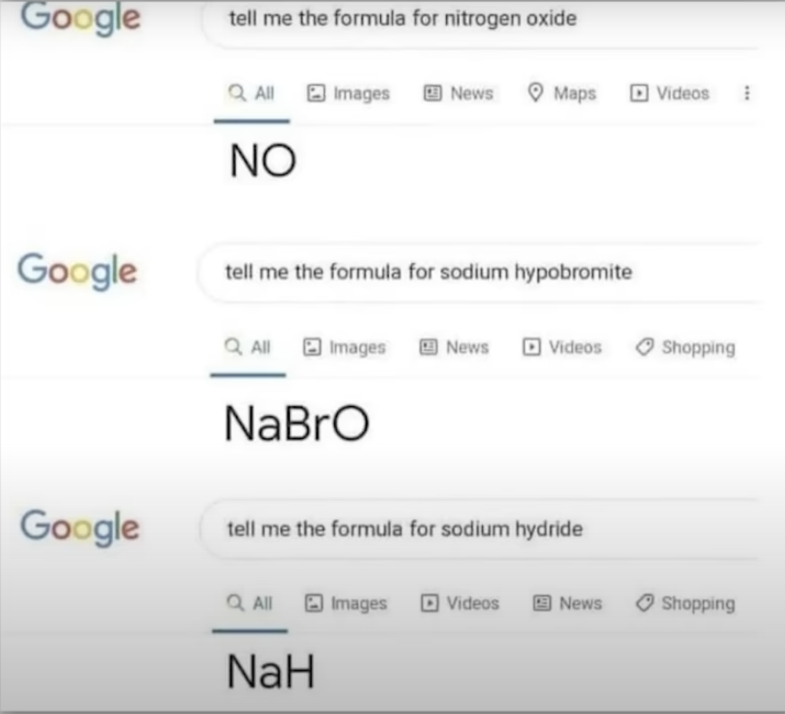 My Chemistry Grade Is Directly Proportional To How Much Google Hates Me