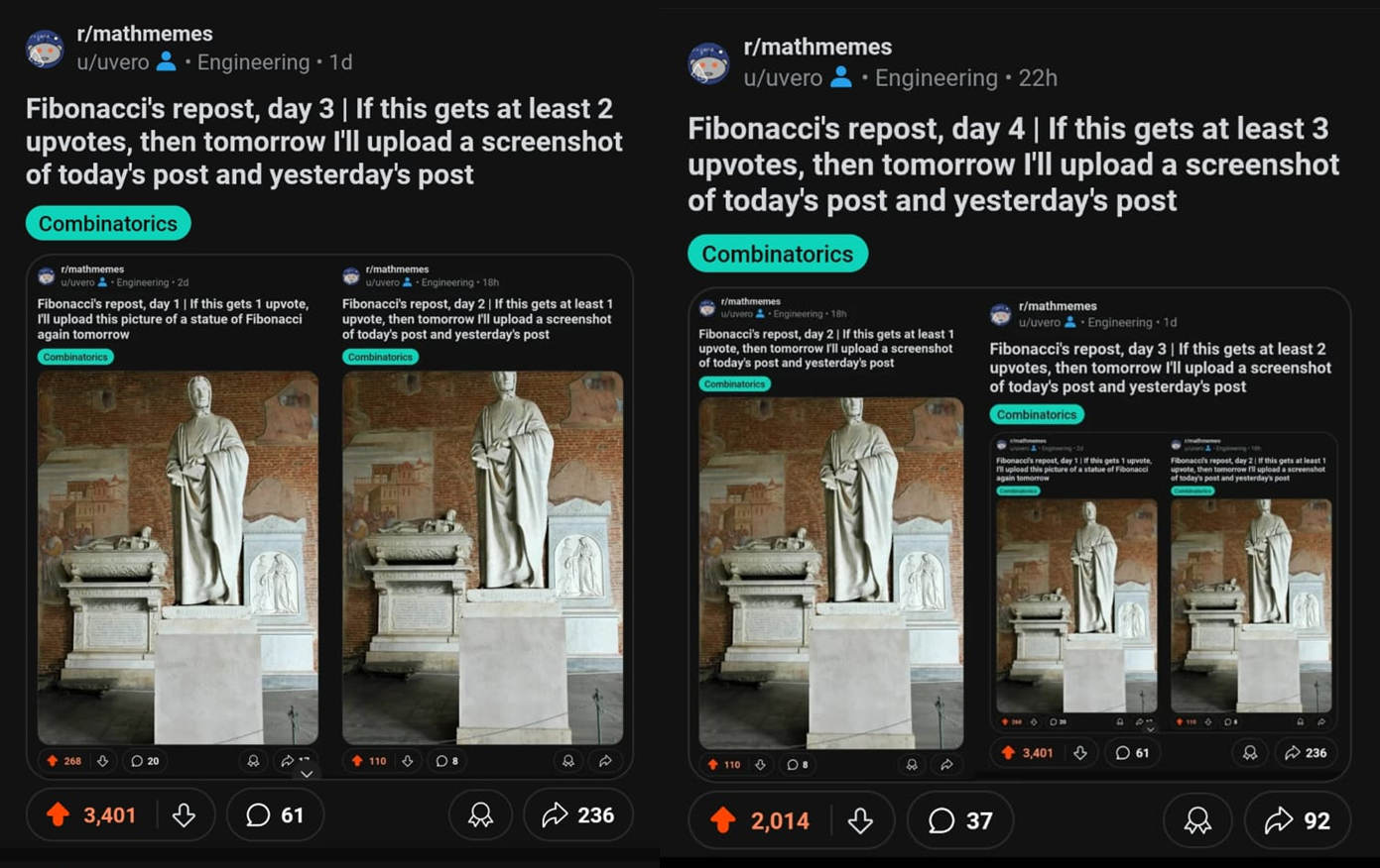 Fibonacci's Recursive Meme Spiral