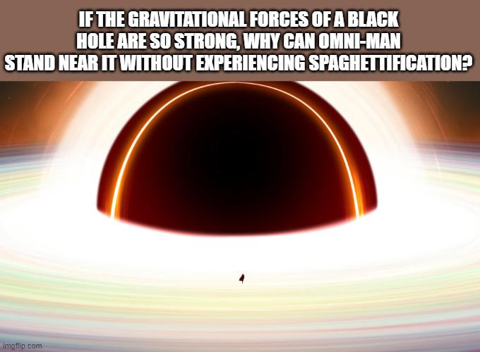 Not Even Fictional Muscles Can Beat Spaghettification