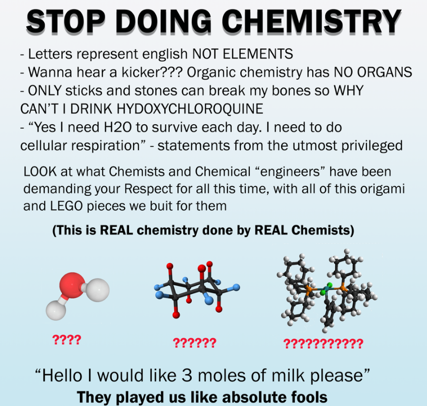 Stop Doing Chemistry